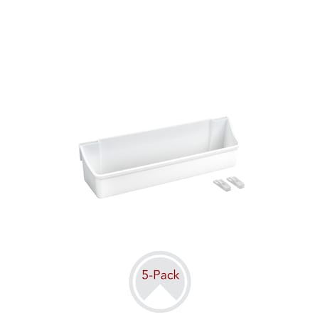 Rev-A-Shelf Polypropylene, White, 13.75 in W, 3.56 in H, 4.25 in D, 4.25 in L, White 6235-14-11-52